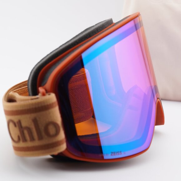 New! CHLOE Ski Mask CH0072S 003, Matte Rust/Orange Multilayer Blue, Authentic New! CHLOE Ski Mask CH0072S 003, Matte Rust/Orange  main image 3